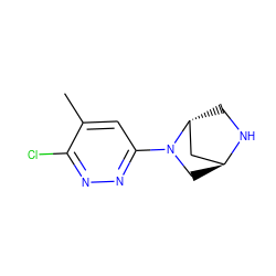 Cc1cc(N2C[C@H]3C[C@H]2CN3)nnc1Cl ZINC000253676009