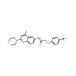 Cc1cc(N2CCOCC2)nc2ccc(NC(=O)COc3ccc(C(F)(F)F)cc3)cc12 ZINC000028362046