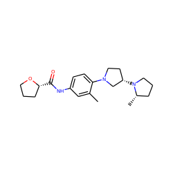 Cc1cc(NC(=O)[C@@H]2CCCO2)ccc1N1CC[C@H](N2CCC[C@@H]2C)C1 ZINC000096286315