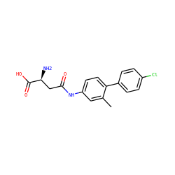 Cc1cc(NC(=O)C[C@H](N)C(=O)O)ccc1-c1ccc(Cl)cc1 ZINC000028528618