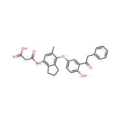 Cc1cc(NC(=O)CC(=O)O)c2c(c1Oc1ccc(O)c(C(=O)Cc3ccccc3)c1)CCC2 ZINC000095595175