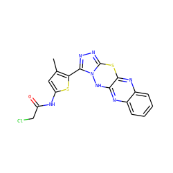 Cc1cc(NC(=O)CCl)sc1-c1nnc2n1Nc1nc3ccccc3nc1S2 ZINC000028826937