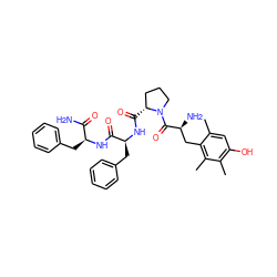 Cc1cc(O)c(C)c(C)c1C[C@H](N)C(=O)N1CCC[C@H]1C(=O)N[C@@H](Cc1ccccc1)C(=O)N[C@@H](Cc1ccccc1)C(N)=O ZINC000028117644
