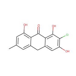 Cc1cc(O)c2c(c1)Cc1cc(O)c(Cl)c(O)c1C2=O ZINC000000006578