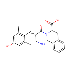 Cc1cc(O)cc(C)c1C[C@@H](CN)C(=O)N1Cc2ccccc2C[C@H]1C(=O)O ZINC000013802619