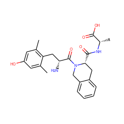 Cc1cc(O)cc(C)c1C[C@@H](N)C(=O)N1Cc2ccccc2C[C@H]1C(=O)N[C@@H](C)C(=O)O ZINC000013765443