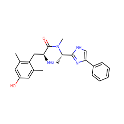 Cc1cc(O)cc(C)c1C[C@H](N)C(=O)N(C)[C@@H](C)c1nc(-c2ccccc2)c[nH]1 ZINC000008555807