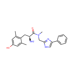 Cc1cc(O)cc(C)c1C[C@H](N)C(=O)N(C)Cc1nc(-c2ccccc2)c[nH]1 ZINC000095577838