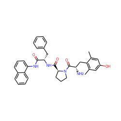 Cc1cc(O)cc(C)c1C[C@H](N)C(=O)N1CCC[C@H]1C(=O)N[C@@H](Cc1ccccc1)C(=O)Nc1cccc2ccccc12 ZINC000027182211