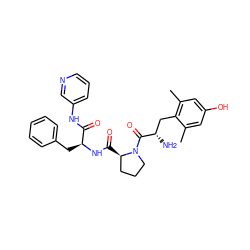 Cc1cc(O)cc(C)c1C[C@H](N)C(=O)N1CCC[C@H]1C(=O)N[C@@H](Cc1ccccc1)C(=O)Nc1cccnc1 ZINC000027108063