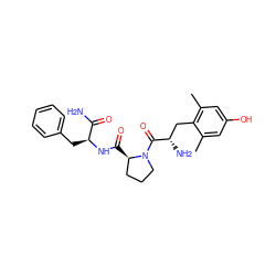 Cc1cc(O)cc(C)c1C[C@H](N)C(=O)N1CCC[C@H]1C(=O)N[C@@H](Cc1ccccc1)C(N)=O ZINC000013478592