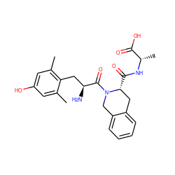 Cc1cc(O)cc(C)c1C[C@H](N)C(=O)N1Cc2ccccc2C[C@H]1C(=O)N[C@@H](C)C(=O)O ZINC000013581414