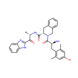 Cc1cc(O)cc(C)c1C[C@H](N)C(=O)N1Cc2ccccc2C[C@H]1C(=O)N[C@@H](C)C(=O)c1nc2ccccc2[nH]1 ZINC000043023088