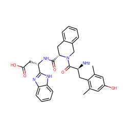 Cc1cc(O)cc(C)c1C[C@H](N)C(=O)N1Cc2ccccc2C[C@H]1C(=O)N[C@@H](CC(=O)O)c1nc2ccccc2[nH]1 ZINC000027631810