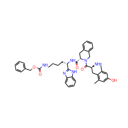 Cc1cc(O)cc(C)c1C[C@H](N)C(=O)N1Cc2ccccc2C[C@H]1C(=O)N[C@@H](CCCCNC(=O)OCc1ccccc1)c1nc2ccccc2[nH]1 ZINC000049780158