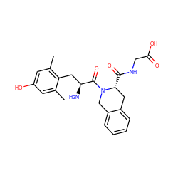 Cc1cc(O)cc(C)c1C[C@H](N)C(=O)N1Cc2ccccc2C[C@H]1C(=O)NCC(=O)O ZINC000036216312