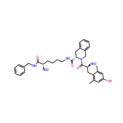 Cc1cc(O)cc(C)c1C[C@H](N)C(=O)N1Cc2ccccc2C[C@H]1C(=O)NCCCC[C@H](N)C(=O)NCc1ccccc1 ZINC000028821087