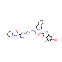 Cc1cc(O)cc(C)c1C[C@H](N)C(=O)N1Cc2ccccc2C[C@H]1C(=O)NCCCC[C@H](N)C(=O)Nc1ccccc1 ZINC000028821092