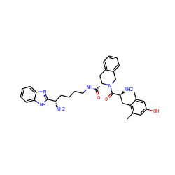 Cc1cc(O)cc(C)c1C[C@H](N)C(=O)N1Cc2ccccc2C[C@H]1C(=O)NCCCC[C@H](N)c1nc2ccccc2[nH]1 ZINC000028821112