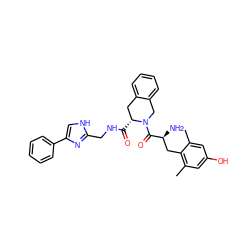 Cc1cc(O)cc(C)c1C[C@H](N)C(=O)N1Cc2ccccc2C[C@H]1C(=O)NCc1nc(-c2ccccc2)c[nH]1 ZINC000029062678