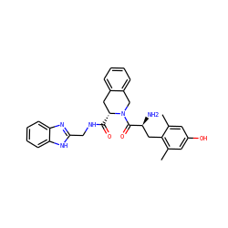 Cc1cc(O)cc(C)c1C[C@H](N)C(=O)N1Cc2ccccc2C[C@H]1C(=O)NCc1nc2ccccc2[nH]1 ZINC000013472298