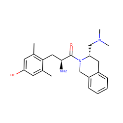 Cc1cc(O)cc(C)c1C[C@H](N)C(=O)N1Cc2ccccc2C[C@H]1CN(C)C ZINC000013863366