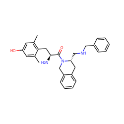 Cc1cc(O)cc(C)c1C[C@H](N)C(=O)N1Cc2ccccc2C[C@H]1CNCc1ccccc1 ZINC000013863367