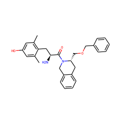 Cc1cc(O)cc(C)c1C[C@H](N)C(=O)N1Cc2ccccc2C[C@H]1COCc1ccccc1 ZINC000013863361