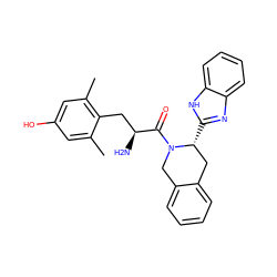 Cc1cc(O)cc(C)c1C[C@H](N)C(=O)N1Cc2ccccc2C[C@H]1c1nc2ccccc2[nH]1 ZINC000013472297