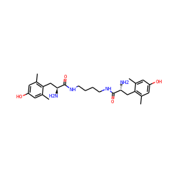 Cc1cc(O)cc(C)c1C[C@H](N)C(=O)NCCCCNC(=O)[C@H](N)Cc1c(C)cc(O)cc1C ZINC000026951771