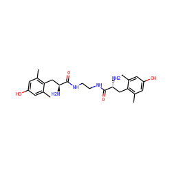 Cc1cc(O)cc(C)c1C[C@H](N)C(=O)NCCNC(=O)[C@H](N)Cc1c(C)cc(O)cc1C ZINC000026947123