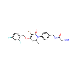 Cc1cc(OCc2ccc(F)cc2F)c(Br)c(=O)n1-c1ccc(CNC(=O)CN)cc1 ZINC000072171942