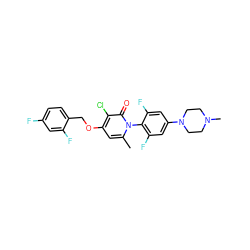 Cc1cc(OCc2ccc(F)cc2F)c(Cl)c(=O)n1-c1c(F)cc(N2CCN(C)CC2)cc1F ZINC000072171882