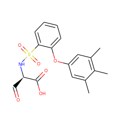 Cc1cc(Oc2ccccc2S(=O)(=O)N[C@H](C=O)C(=O)O)cc(C)c1C ZINC000026670867