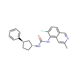 Cc1cc2c(NC(=O)N[C@@H]3CC[C@@H](c4ccccc4)C3)c(F)ccc2cn1 ZINC000169704869