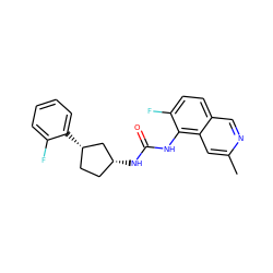 Cc1cc2c(NC(=O)N[C@@H]3CC[C@H](c4ccccc4F)C3)c(F)ccc2cn1 ZINC000169704933