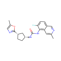 Cc1cc2c(NC(=O)N[C@@H]3CC[C@H](c4ncc(C)o4)C3)c(F)ccc2cn1 ZINC000169704982