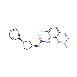 Cc1cc2c(NC(=O)N[C@H]3CC[C@@H](c4ccccc4)C3)c(F)ccc2cn1 ZINC000169704876