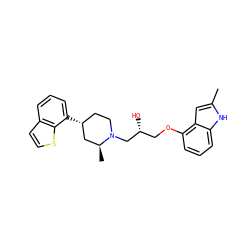 Cc1cc2c(OC[C@@H](O)CN3CC[C@@H](c4cccc5ccsc45)C[C@@H]3C)cccc2[nH]1 ZINC000095607328