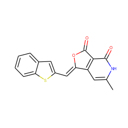 Cc1cc2c(c(=O)[nH]1)C(=O)O/C2=C\c1cc2ccccc2s1 ZINC000040979358