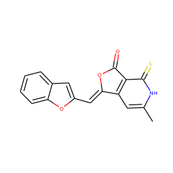 Cc1cc2c(c(=S)[nH]1)C(=O)O/C2=C\c1cc2ccccc2o1 ZINC000040860171