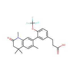 Cc1cc2c(cc1-c1cc(CCC(=O)O)ccc1OC(F)(F)F)N(C)C(=O)CC2(C)C ZINC000028952251