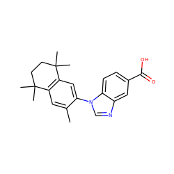 Cc1cc2c(cc1-n1cnc3cc(C(=O)O)ccc31)C(C)(C)CCC2(C)C ZINC000095590774