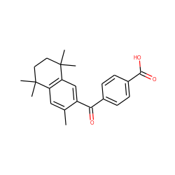 Cc1cc2c(cc1C(=O)c1ccc(C(=O)O)cc1)C(C)(C)CCC2(C)C ZINC000003834070