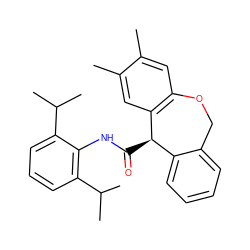 Cc1cc2c(cc1C)[C@H](C(=O)Nc1c(C(C)C)cccc1C(C)C)c1ccccc1CO2 ZINC000013735272