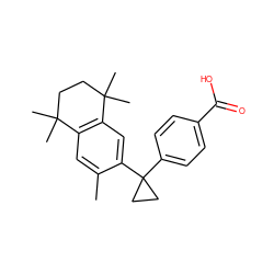 Cc1cc2c(cc1C1(c3ccc(C(=O)O)cc3)CC1)C(C)(C)CCC2(C)C ZINC000013742682