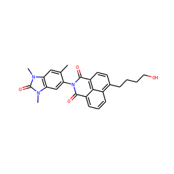 Cc1cc2c(cc1N1C(=O)c3cccc4c(CCCCO)ccc(c34)C1=O)n(C)c(=O)n2C ZINC001772597762