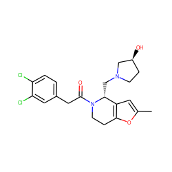 Cc1cc2c(o1)CCN(C(=O)Cc1ccc(Cl)c(Cl)c1)[C@@H]2CN1CC[C@H](O)C1 ZINC000001492505