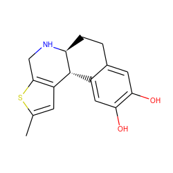 Cc1cc2c(s1)CN[C@H]1CCc3cc(O)c(O)cc3[C@H]21 ZINC000000019074