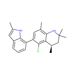 Cc1cc2cccc(-c3cc(C)c4c(c3Cl)[C@H](C)CC(C)(C)N4)c2[nH]1 ZINC000029043489